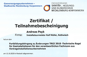 Ralf Müller GmbH  Installateurmeister GmbH aus 18211 Rethwisch